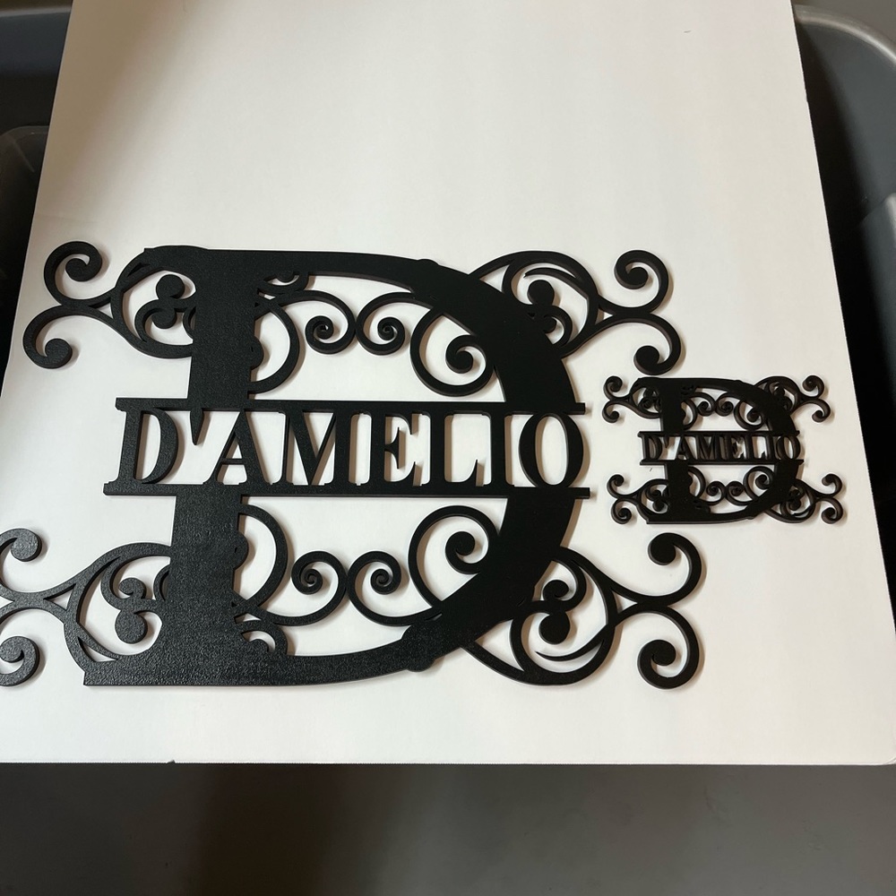 2 name signs with matching refrigerator magnets. Any name any color!